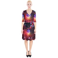 Physics Quantum Physics Particles Wrap Up Cocktail Dress