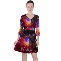 Physics Quantum Physics Particles Ruffle Dress by Pakrebo