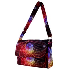 Physics Quantum Physics Particles Full Print Messenger Bag by Pakrebo