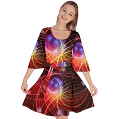 Physics Quantum Physics Particles Velour Kimono Dress