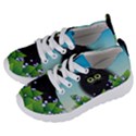 Kitten Black Furry Illustration Kids  Lightweight Sports Shoes View2