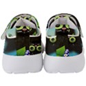 Kitten Black Furry Illustration Kids  Velcro Strap Shoes View4