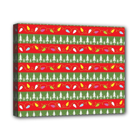 Christmas Papers Red And Green Canvas 10  x 8  (Stretched)