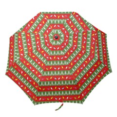 Christmas Papers Red And Green Folding Umbrellas