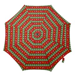 Christmas Papers Red And Green Hook Handle Umbrellas (Small)