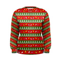 Christmas Papers Red And Green Women s Sweatshirt