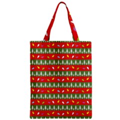 Christmas Papers Red And Green Zipper Classic Tote Bag