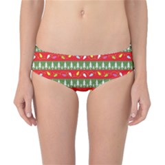 Christmas Papers Red And Green Classic Bikini Bottoms