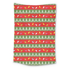 Christmas Papers Red And Green Large Tapestry