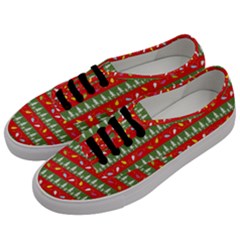 Christmas Papers Red And Green Men s Classic Low Top Sneakers by Pakrebo