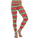 Christmas Papers Red And Green Kids  Lightweight Velour Classic Yoga Leggings View1