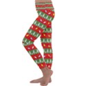 Christmas Papers Red And Green Kids  Lightweight Velour Classic Yoga Leggings View2