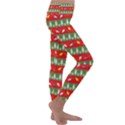 Christmas Papers Red And Green Kids  Lightweight Velour Classic Yoga Leggings View3