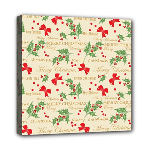 Christmas Paper Scrapbooking Mini Canvas 8  X 8  (stretched)