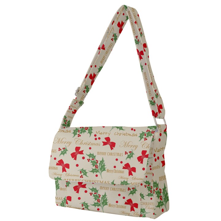 Christmas Paper Scrapbooking Full Print Messenger Bag