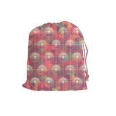 Colorful Background Abstract Drawstring Pouch (large)