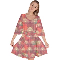 Colorful Background Abstract Velour Kimono Dress by Pakrebo