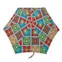 Tiles Pattern Background Colorful Mini Folding Umbrellas View1