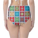 Tiles Pattern Background Colorful Classic High-Waist Bikini Bottoms View2