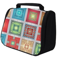 Tiles Pattern Background Colorful Full Print Travel Pouch (big)