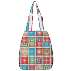 Tiles Pattern Background Colorful Center Zip Backpack