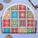 Tiles Pattern Background Colorful Horseshoe Style Canvas Pouch View1