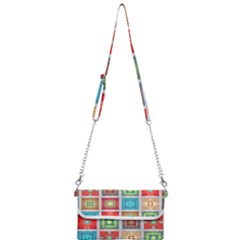 Tiles Pattern Background Colorful Mini Crossbody Handbag