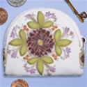 Flowers Decorative Flowers Pattern Horseshoe Style Canvas Pouch View2