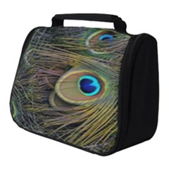 Peacock Tail Feathers Close Up Full Print Travel Pouch (small)