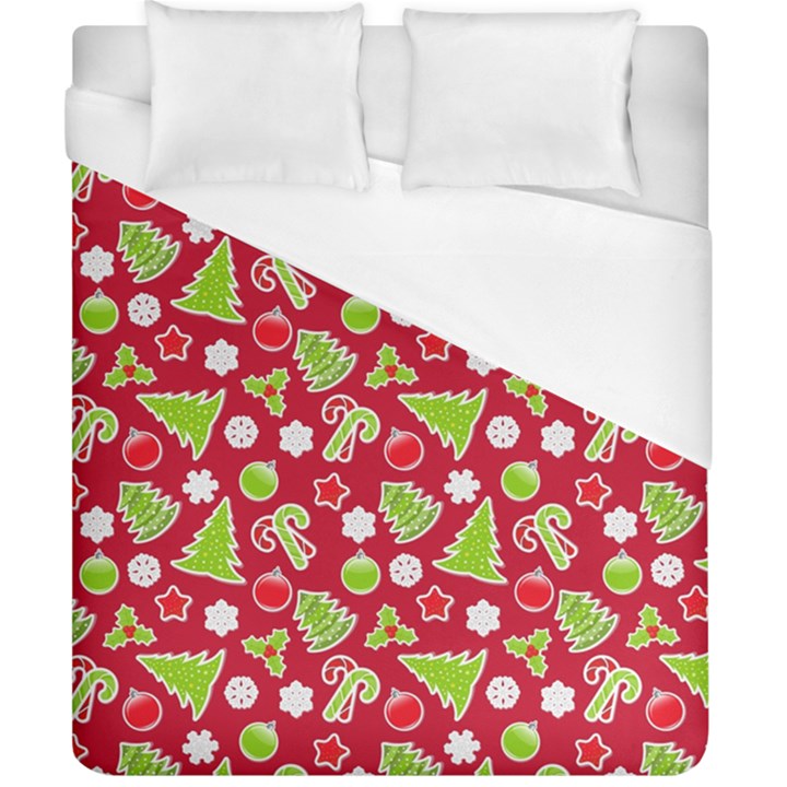 Christmas Paper Scrapbooking Pattern Duvet Cover (California King Size)