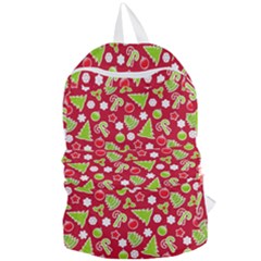 Christmas Paper Scrapbooking Pattern Foldable Lightweight Backpack by Pakrebo