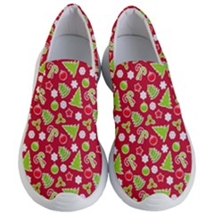 Christmas Paper Scrapbooking Pattern Women s Lightweight Slip Ons by Pakrebo