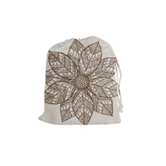 Flower Mandala Christmas Xmas Drawstring Pouch (medium)