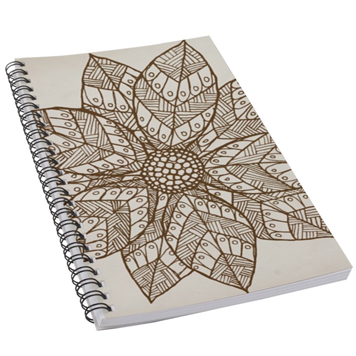 Flower Mandala Christmas Xmas 5.5  x 8.5  Notebook