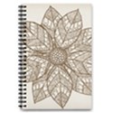 Flower Mandala Christmas Xmas 5.5  x 8.5  Notebook View3