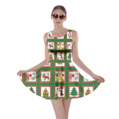 Christmas Paper Christmas Pattern Skater Dress