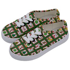 Christmas Paper Christmas Pattern Kids  Classic Low Top Sneakers by Pakrebo