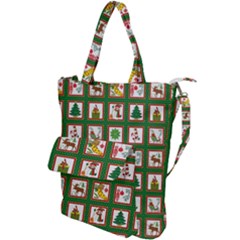 Christmas Paper Christmas Pattern Shoulder Tote Bag by Pakrebo