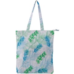 Pattern Feather Fir Colorful Color Double Zip Up Tote Bag