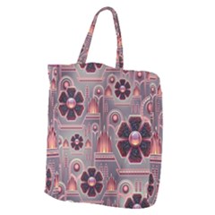 Background Floral Flower Stylised Giant Grocery Tote