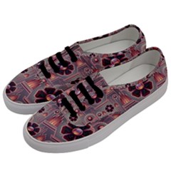 Background Floral Flower Stylised Men s Classic Low Top Sneakers