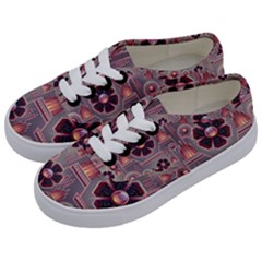 Background Floral Flower Stylised Kids  Classic Low Top Sneakers