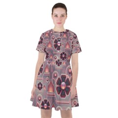 Background Floral Flower Stylised Sailor Dress