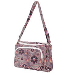 Background Floral Flower Stylised Front Pocket Crossbody Bag