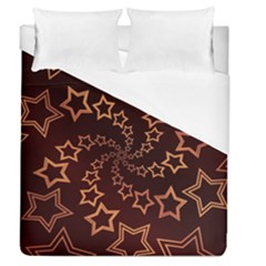 Gold Stars Spiral Chic Background Duvet Cover (queen Size) by Pakrebo