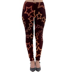 Gold Stars Spiral Chic Background Lightweight Velour Leggings