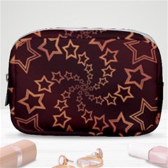 Gold Stars Spiral Chic Background Make Up Pouch (small)