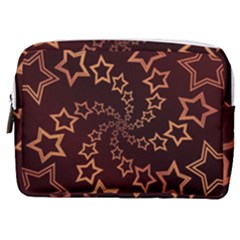 Gold Stars Spiral Chic Background Make Up Pouch (medium)