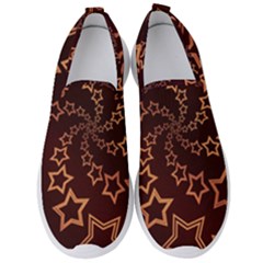 Gold Stars Spiral Chic Background Men s Slip On Sneakers