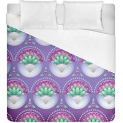 Background Floral Pattern Purple Duvet Cover (king Size)